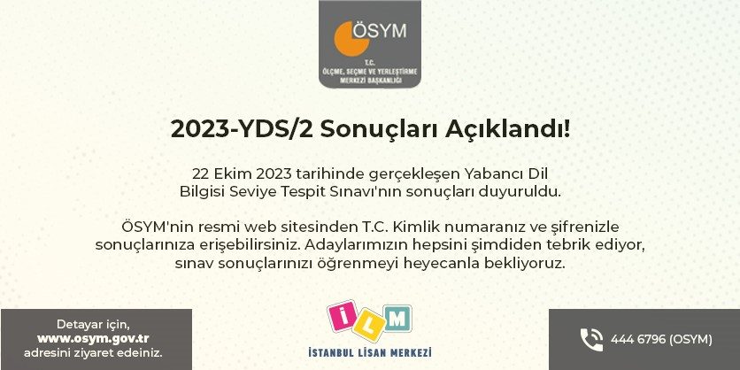 2023-YDS/2 Sonuçları Açıklandı!